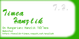 timea hanzlik business card
